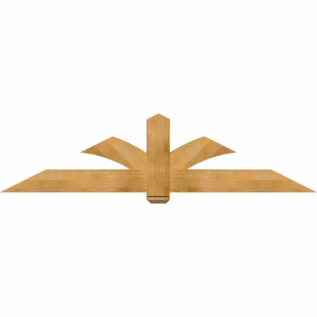Ekena Millwork Redmond Rough Sawn Timber Gable Bracket, Western Red Cedar, 84"W x 21"H x 6"D x 6"F, 6/12 Pitch GBW084X21X0606RED00RWR